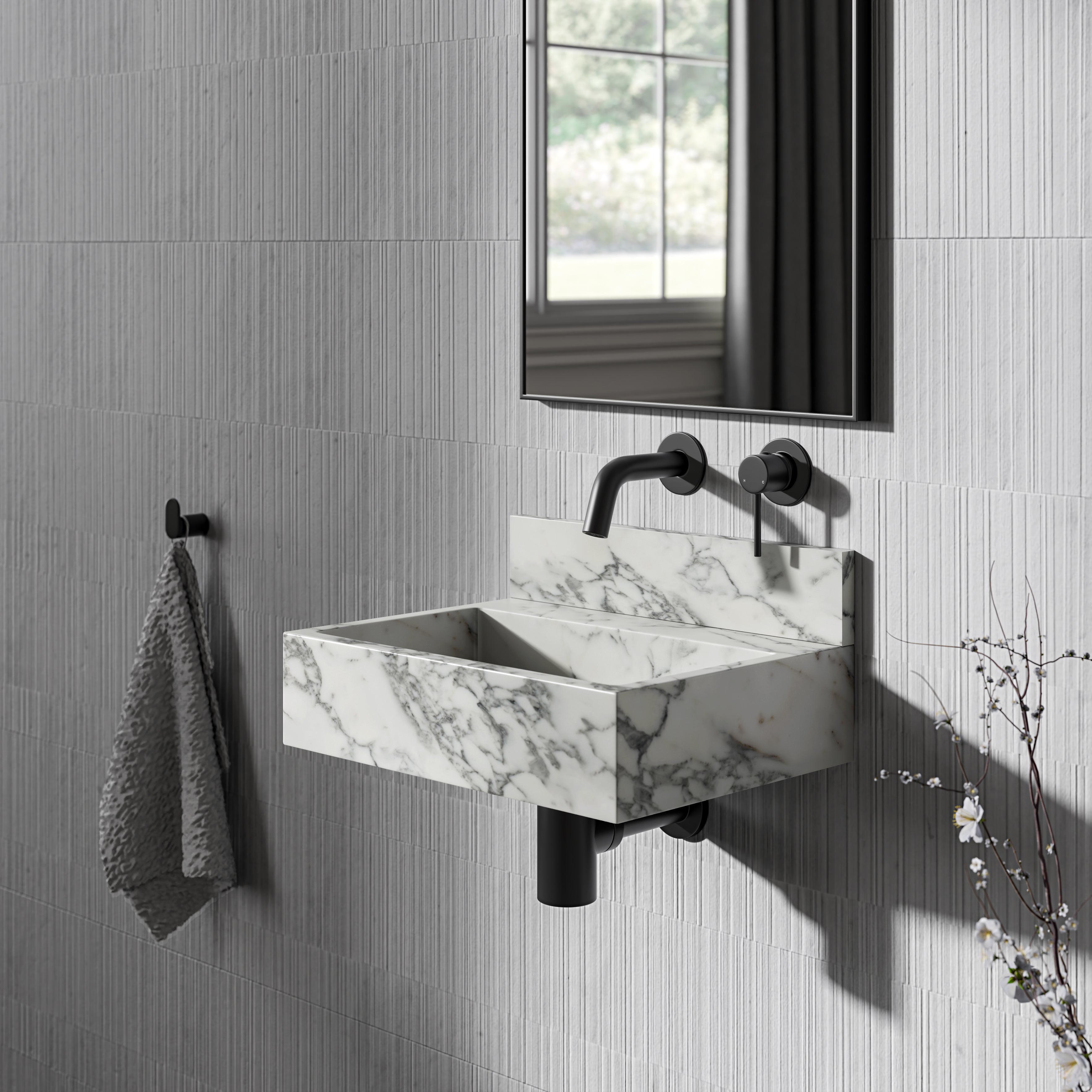 Arabescato Marble Upstand 400mm