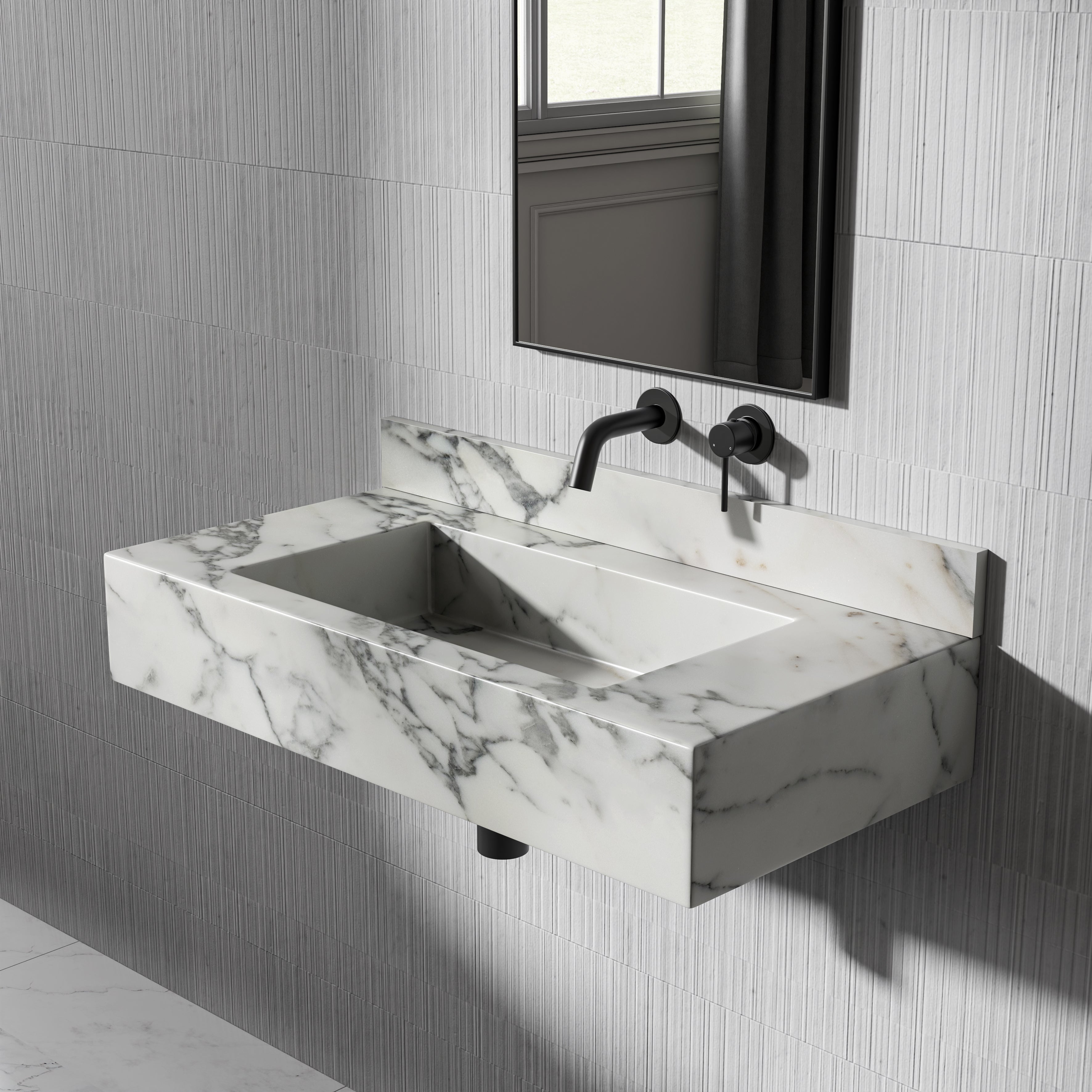 Arabescato Marble Upstand 800mm