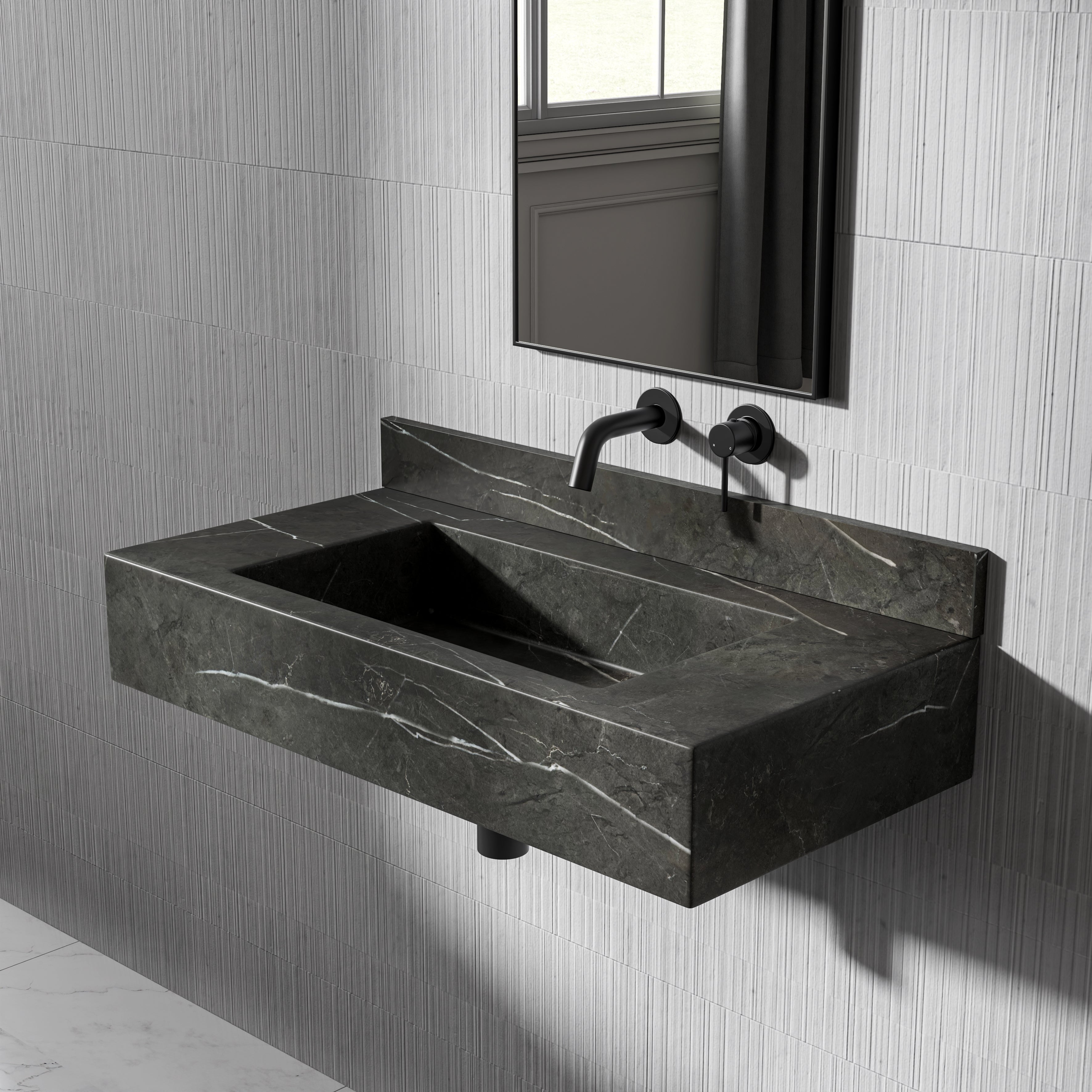 Pietra Grey Marble Upstand 800mm