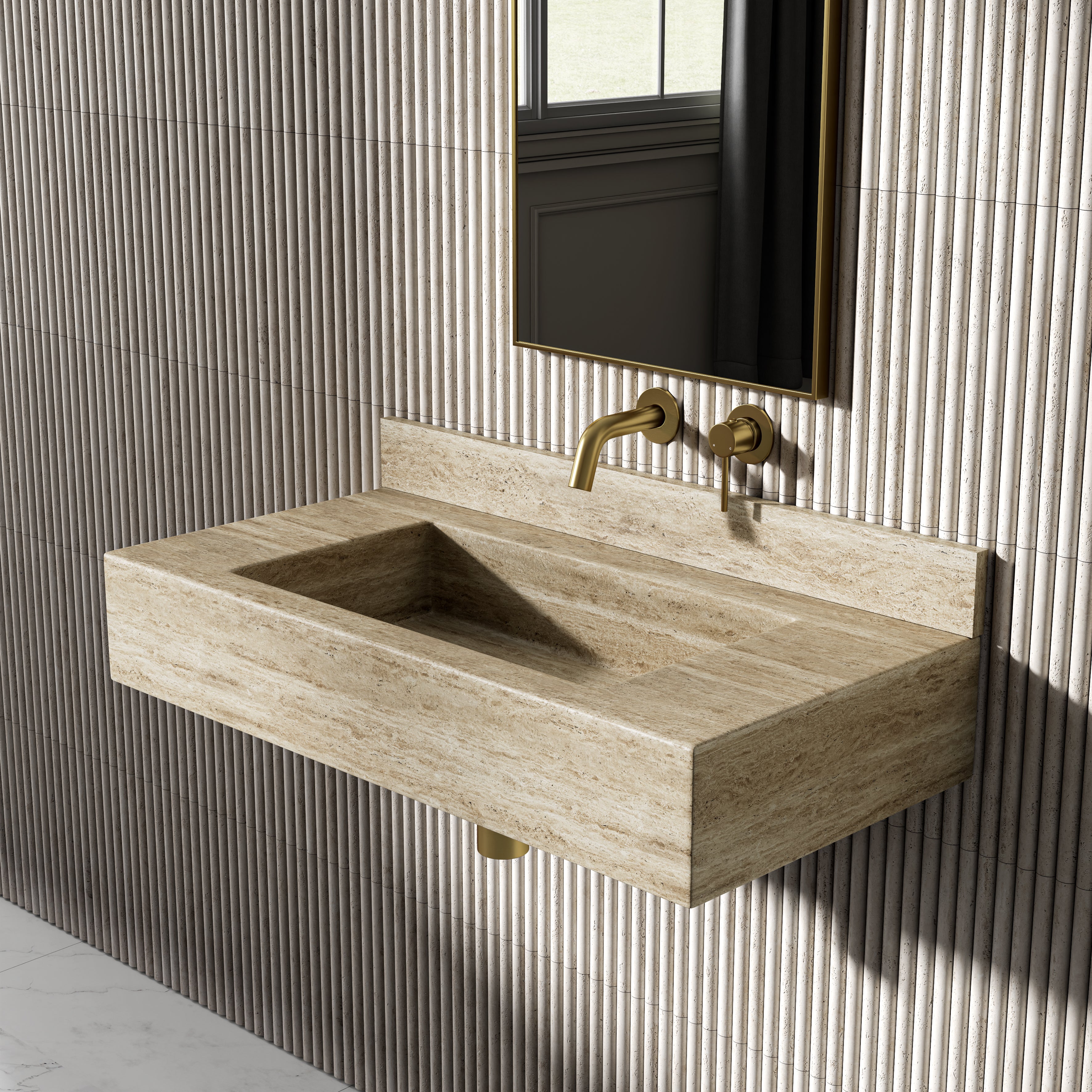 Travertine Upstand 800mm