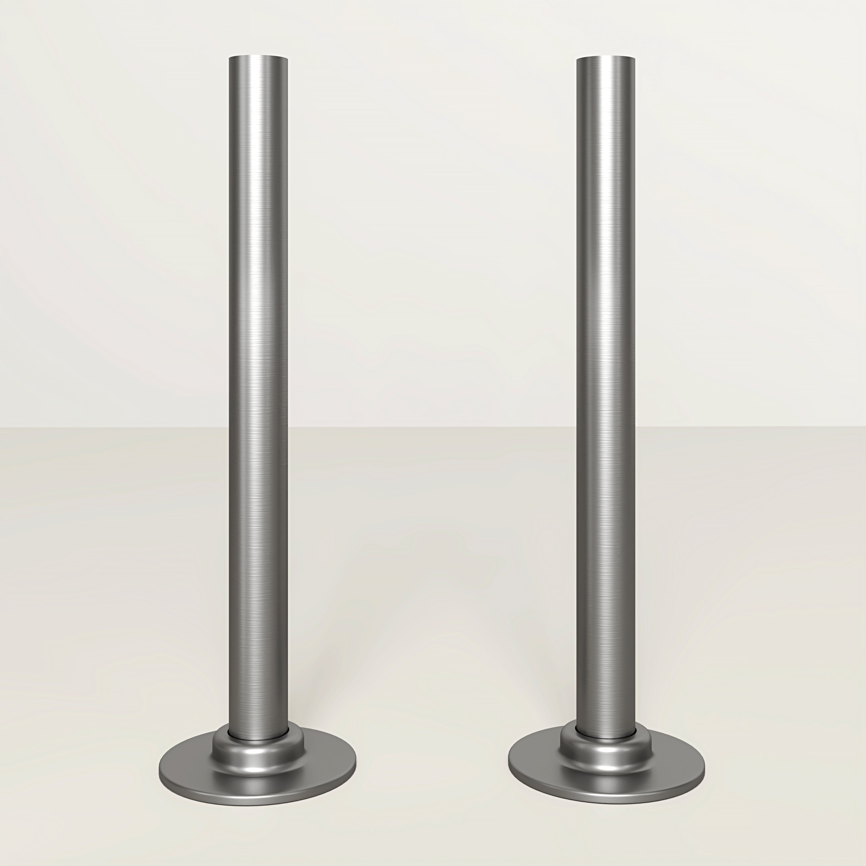 Brushed Stainless Radiator Pipe Extension Kit