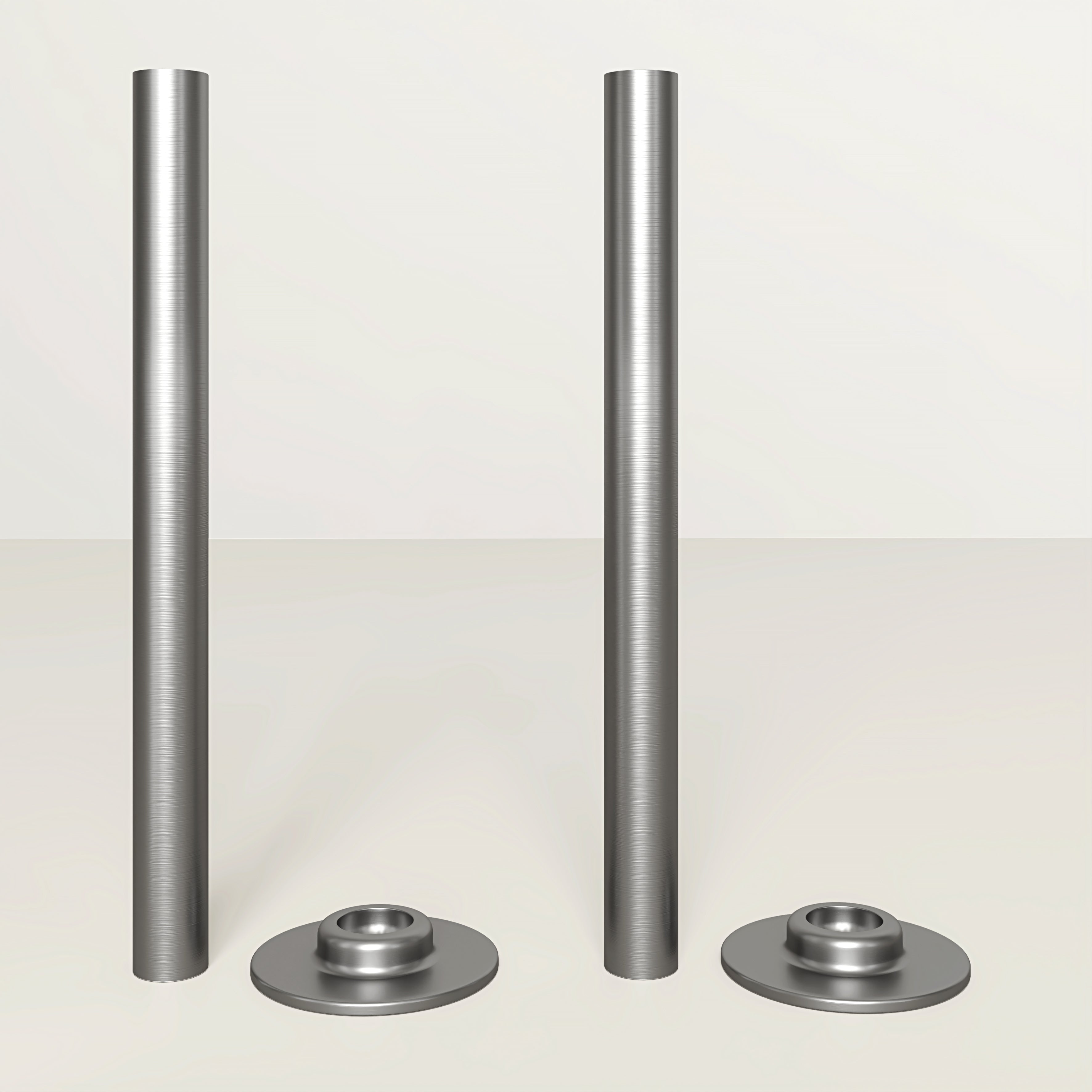 Brushed Stainless Radiator Pipe Extension Kit